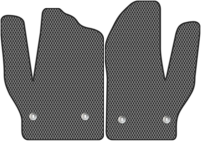 Коврики ЭВА "EVA сота" для ГАЗ ГАЗель NN I (грузовой фургон / 220) 2019 - Н.В., серые, 2шт.